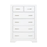 Hudson White 5-Piece Youth Bedroom Set (Twin Bed, Nightstand, Dresser, Mirror, Chest) from Homelegance - Luna Furniture