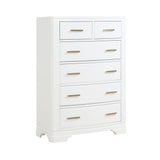 Hudson White 5-Piece Youth Bedroom Set (Twin Bed, Nightstand, Dresser, Mirror, Chest) from Homelegance - Luna Furniture