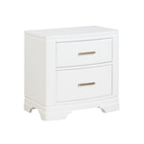 Hudson White 5-Piece Youth Bedroom Set (Twin Bed, Nightstand, Dresser, Mirror, Chest) from Homelegance - Luna Furniture