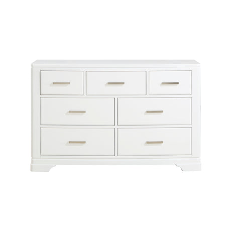Hudson White 5-Piece Youth Bedroom Set (Twin Bed, Nightstand, Dresser, Mirror, Chest) from Homelegance - Luna Furniture