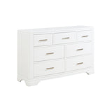 Hudson White 5-Piece Youth Bedroom Set (Twin Bed, Nightstand, Dresser, Mirror, Chest) from Homelegance - Luna Furniture