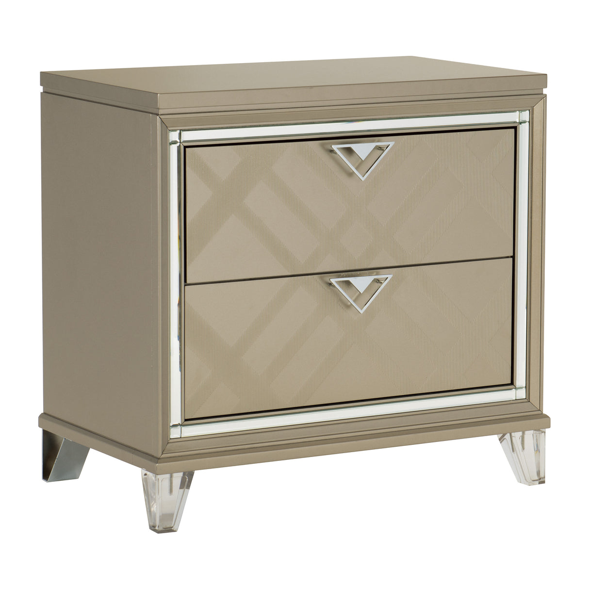 Hudson White 5-Piece Youth Bedroom Set (Twin Bed, Nightstand, Dresser, Mirror, Chest) from Homelegance - Luna Furniture