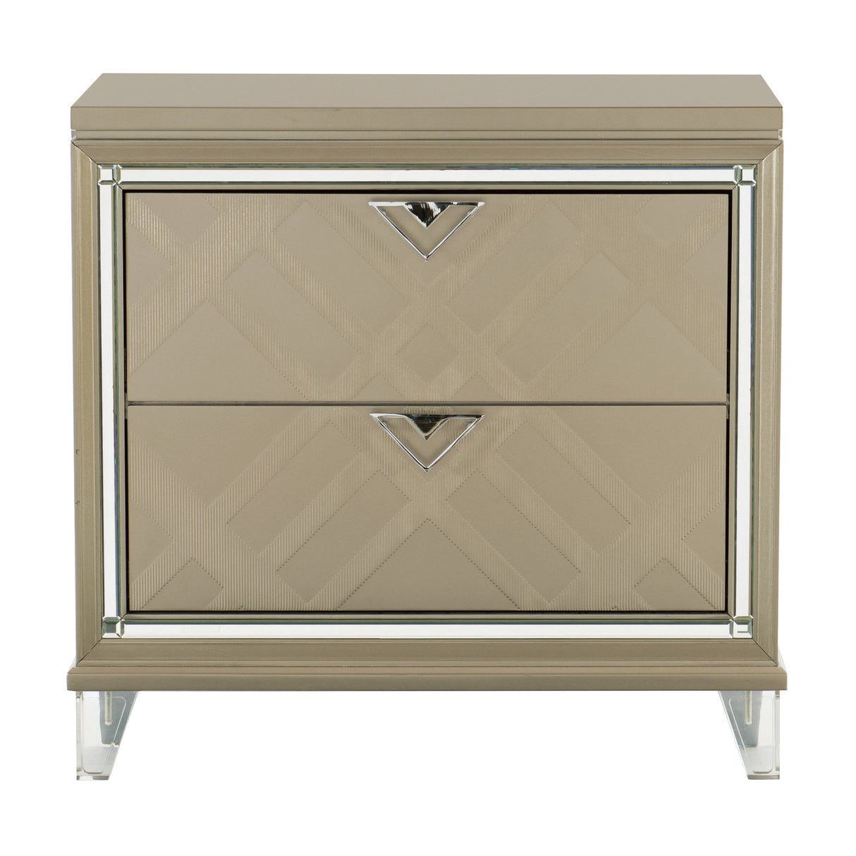 Bijou Champagne Nightstand from Homelegance - Luna Furniture
