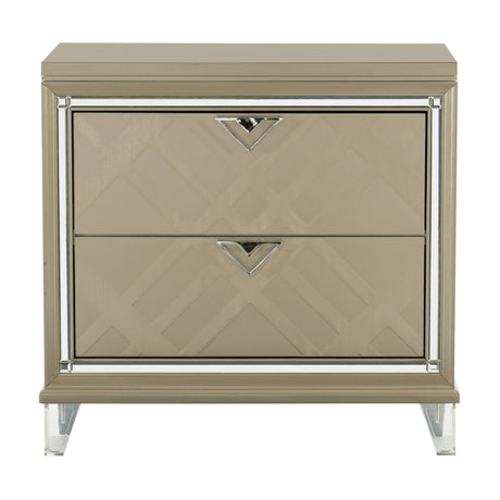 Bijou Champagne Nightstand from Homelegance - Luna Furniture