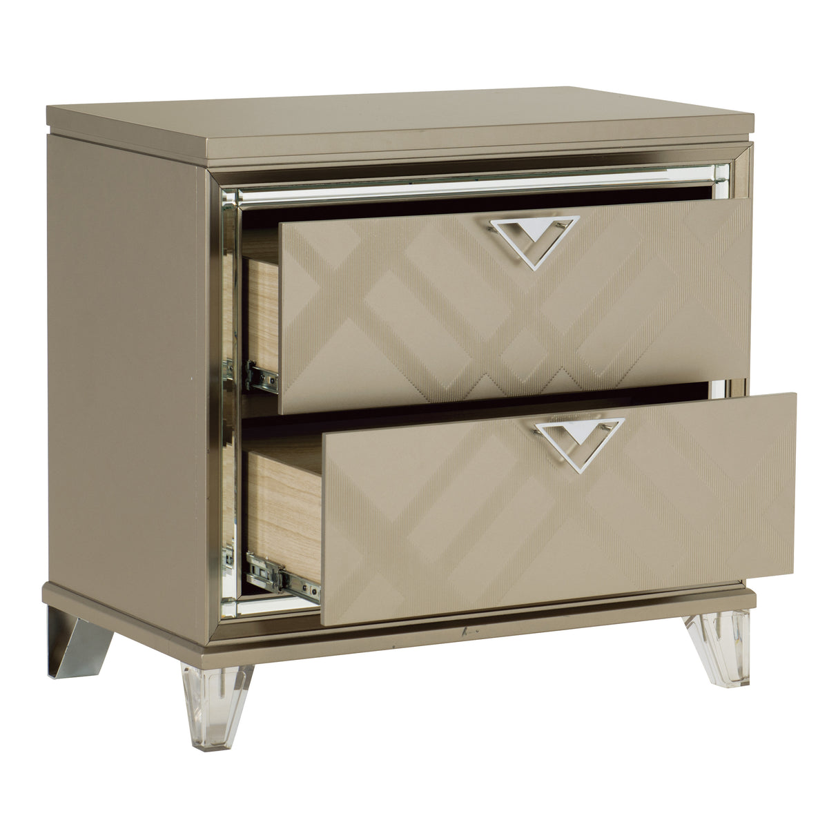 Hudson White 5-Piece Youth Bedroom Set (Twin Bed, Nightstand, Dresser, Mirror, Chest) from Homelegance - Luna Furniture