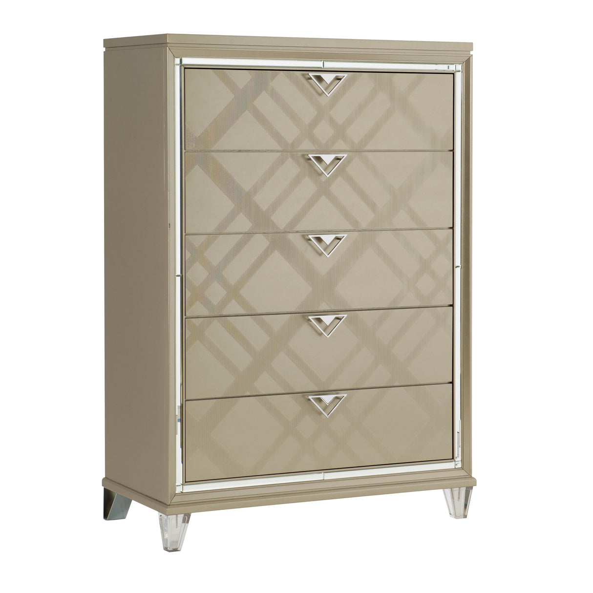 Bijou Champagne Nightstand from Homelegance - Luna Furniture