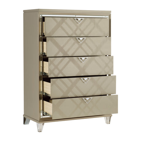 Bijou Champagne Nightstand from Homelegance - Luna Furniture