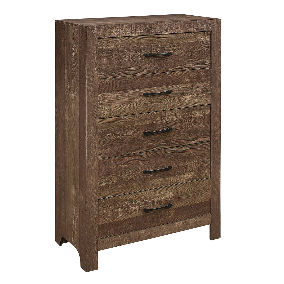 Corbin Brown 4-Piece Youth Bedroom Set (Twin Bed, Nightstand, Dresser, Mirror)