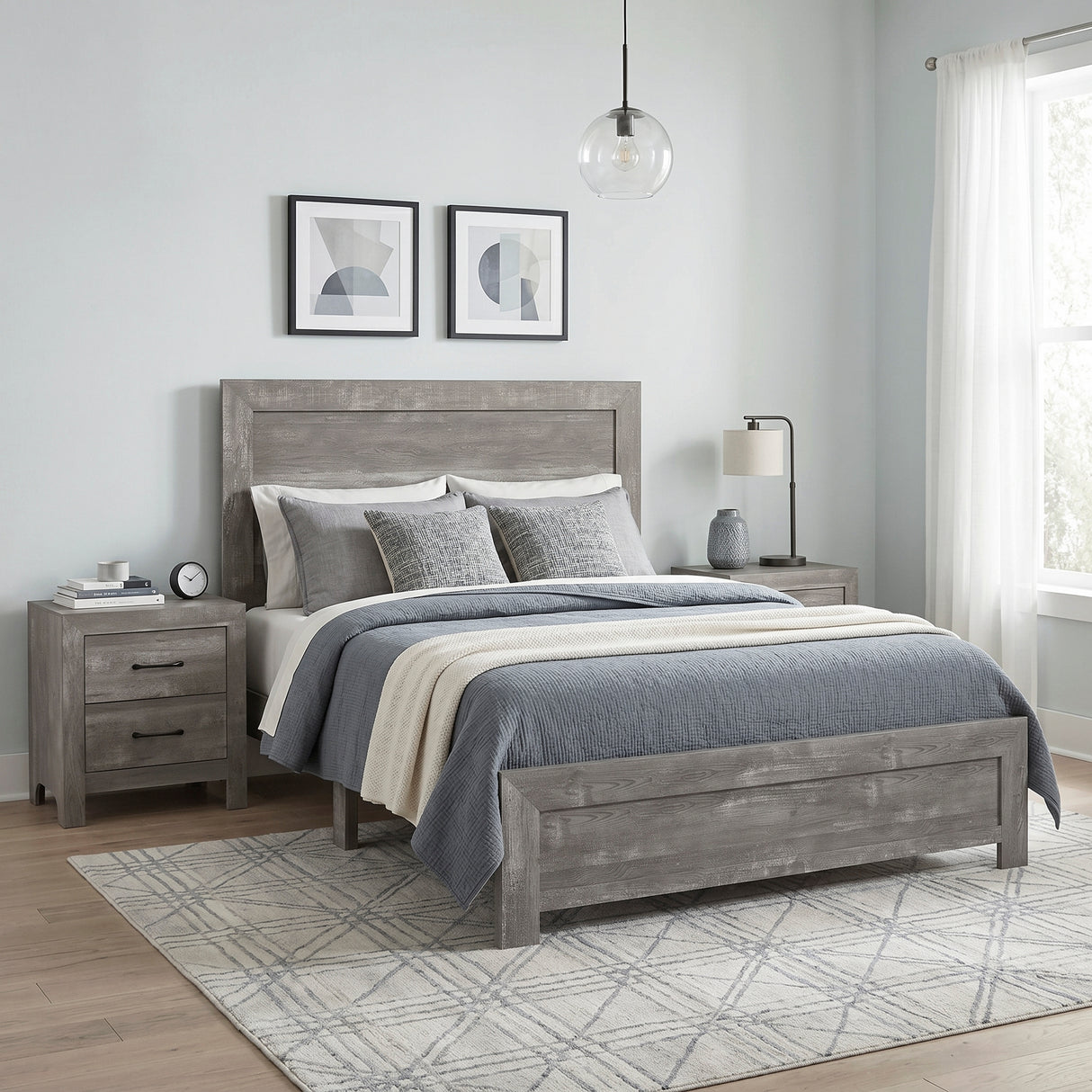 Corbin Gray Eastern King Bed in a Box from Homelegance - Luna Furniture