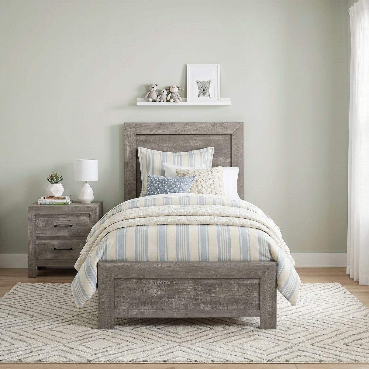 Corbin Gray Twin Panel Bed from Homelegance - Luna Furniture