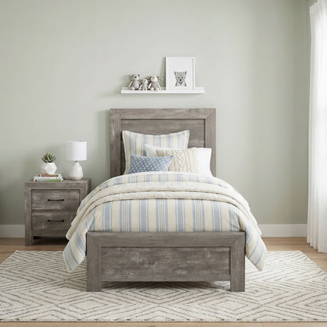 Corbin Gray Twin Panel Bed from Homelegance - Luna Furniture