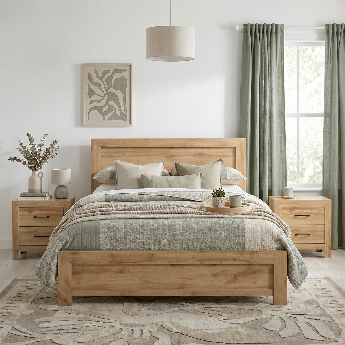 Corbin Natural Full Panel Bed from Homelegance - Luna Furniture