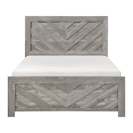 Corbin Gray Crossbuck California King Bed from Homelegance - Luna Furniture