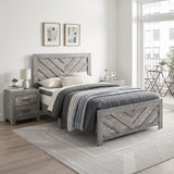 Corbin Gray Crossbuck Queen Panel Bed from Homelegance - Luna Furniture