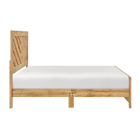 Corbin Natural Crossbuck California King Bed from Homelegance - Luna Furniture