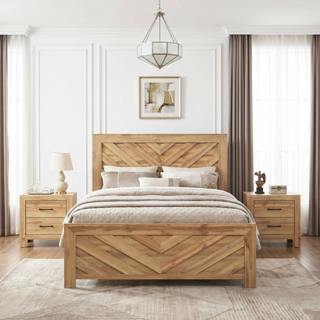 Corbin Natural Crossbuck Full Bed from Homelegance - Luna Furniture