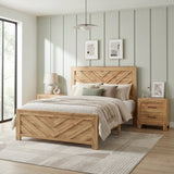 Corbin Natural Crossbuck Full Bed from Homelegance - Luna Furniture