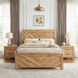Corbin Natural Crossbuck Eastern King Bed from Homelegance - Luna Furniture