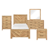 Corbin Natural Crossbuck 4pc Set (TB+NS+DR+MR) from Homelegance - Luna Furniture