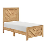 Corbin Natural Crossbuck 4pc Set (TB+NS+DR+MR) from Homelegance - Luna Furniture