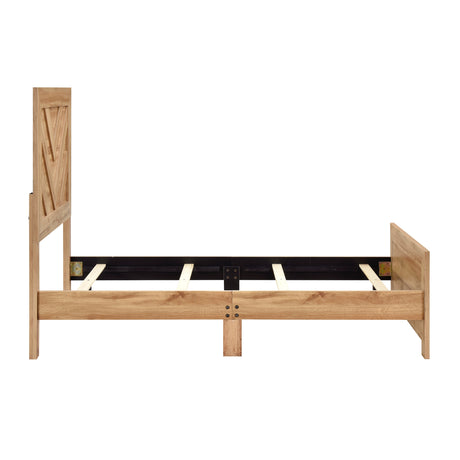 Corbin Natural Crossbuck 4pc Set (TB+NS+DR+MR) from Homelegance - Luna Furniture