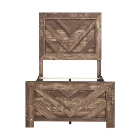 Corbin Natural Crossbuck 5pc Set (TB+NS+DR+MR+CH) from Homelegance - Luna Furniture