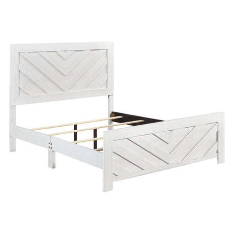 Corbin White Crossbuck Twin Panel Bed from Homelegance - Luna Furniture