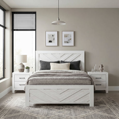 Corbin White Crossbuck Full Panel Bed from Homelegance - Luna Furniture