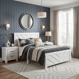 Corbin White Crossbuck Full Panel Bed from Homelegance - Luna Furniture