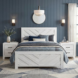 Corbin White Crossbuck Eastern King Panel Bed from Homelegance - Luna Furniture