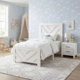 Corbin White Crossbuck Twin Panel Bed from Homelegance - Luna Furniture