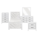 Corbin White Crossbuck Twin Panel Bed