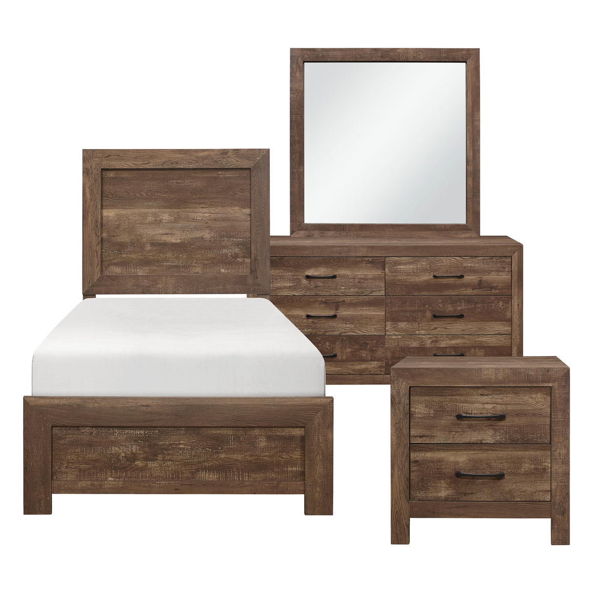 1534T-1*9 5-Piece Youth Bedroom Set (Twin Bed, Nightstand, Dresser, Mirror, Chest) from Homelegance - Luna Furniture