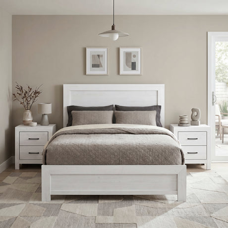 Corbin White Queen Panel Bed from Homelegance - Luna Furniture
