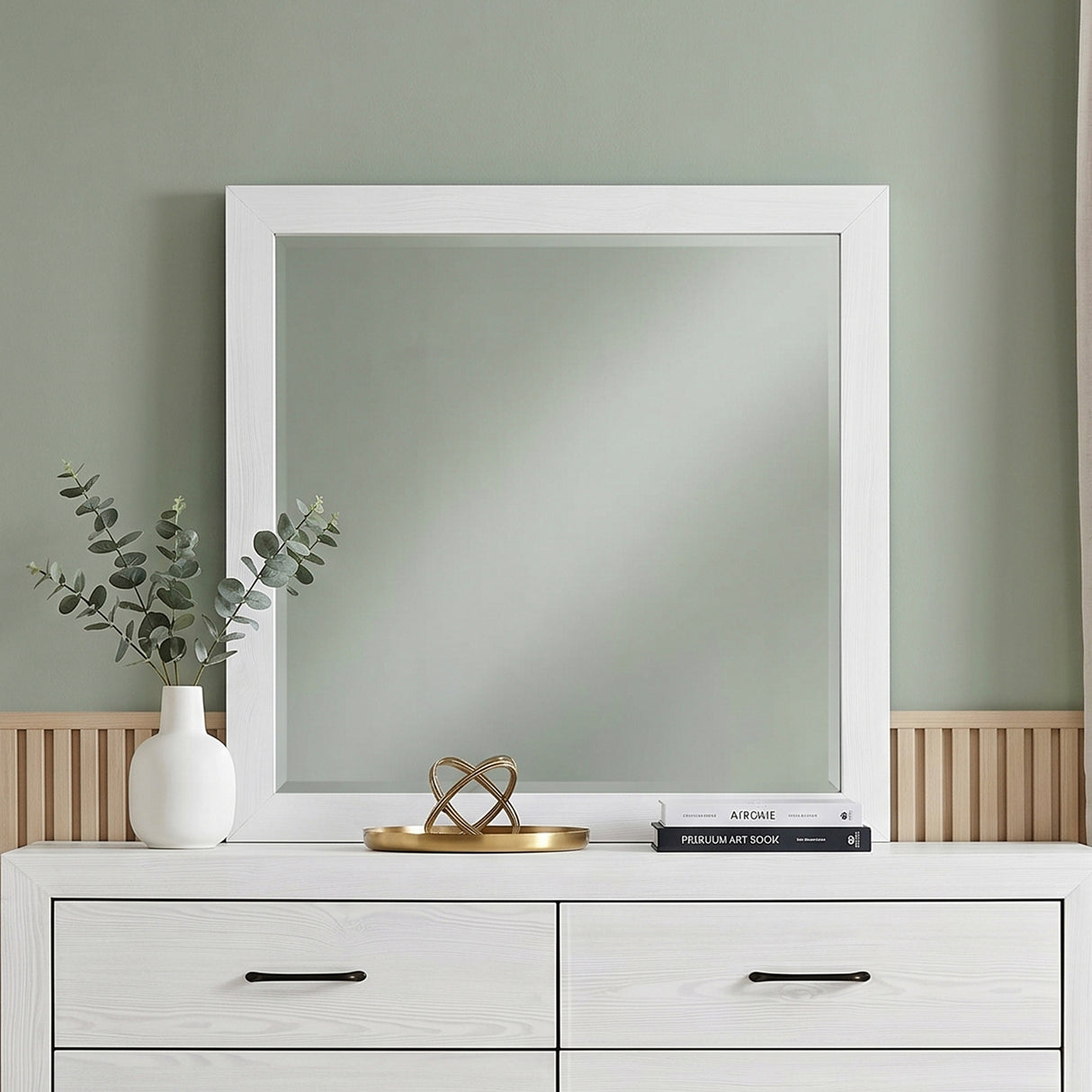 Corbin White Mirror (Mirror Only) from Homelegance - Luna Furniture
