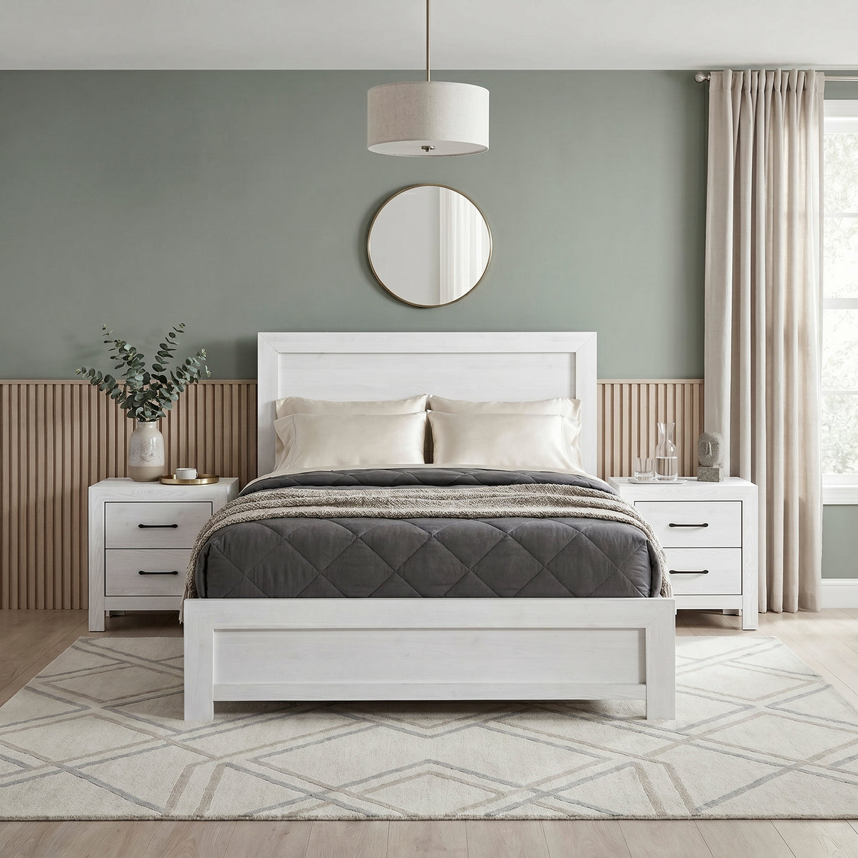 Corbin White Full Panel Bed from Homelegance - Luna Furniture
