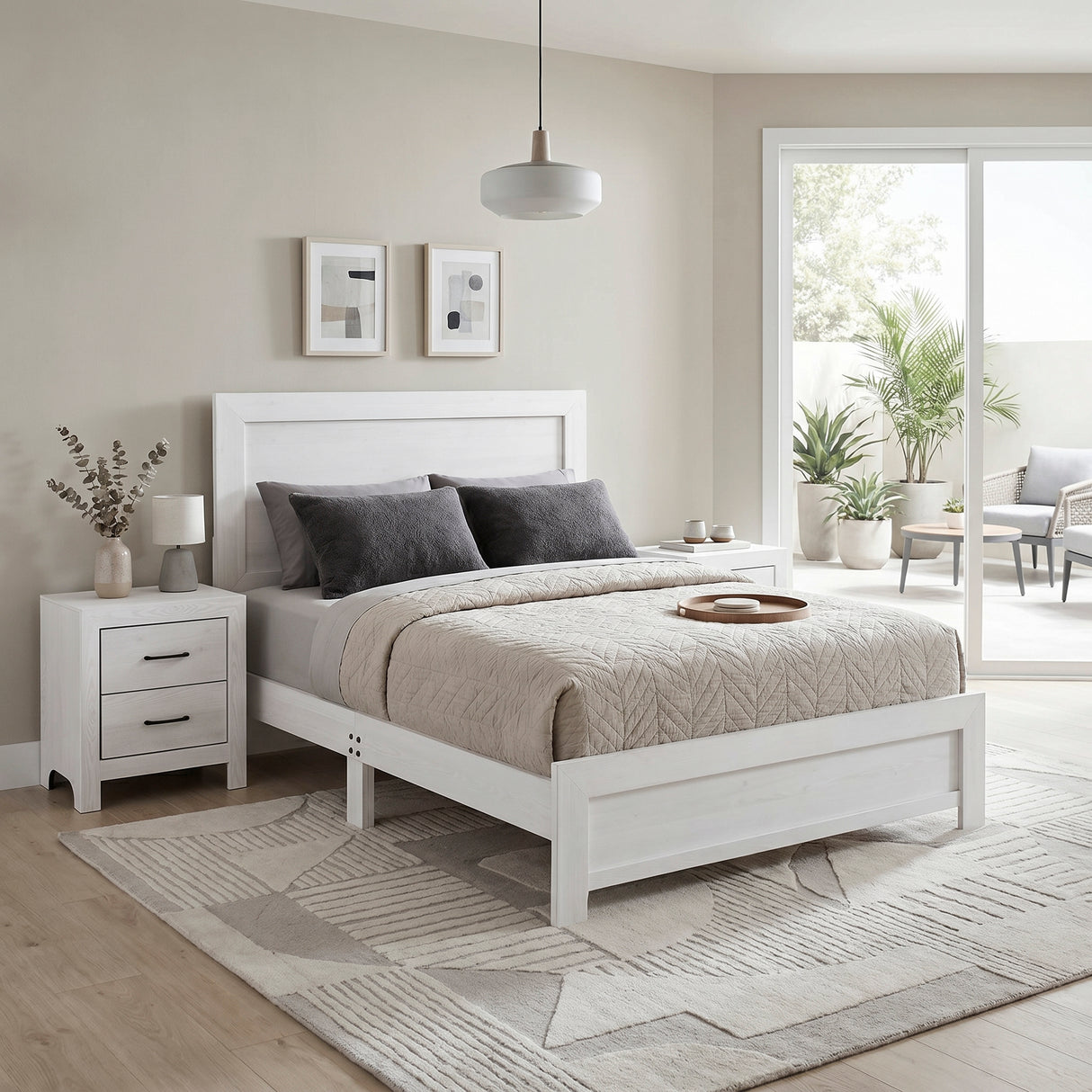Corbin White Full Panel Bed from Homelegance - Luna Furniture