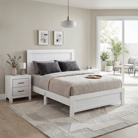 Corbin White Full Panel Bed from Homelegance - Luna Furniture
