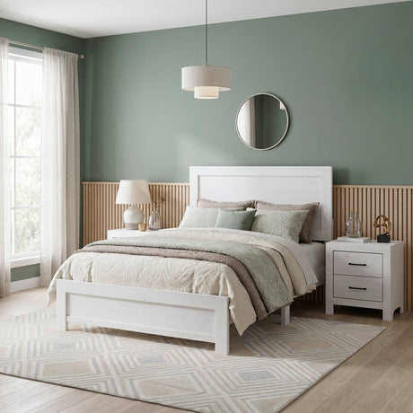 Corbin White King Panel Bed from Homelegance - Luna Furniture