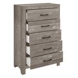 Corbin Gray 5-Piece Youth Bedroom Set (Twin Bed, Nightstand, Dresser, Mirror, Chest) from Homelegance - Luna Furniture