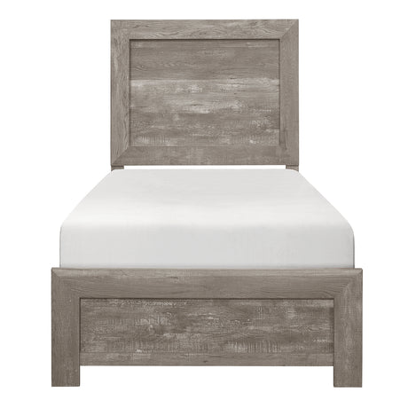 Corbin Gray 5-Piece Youth Bedroom Set (Twin Bed, Nightstand, Dresser, Mirror, Chest) from Homelegance - Luna Furniture