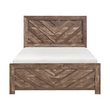 Corbin Brown Crossbuck 4pc Set (QB+NS+DR+MR) from Homelegance - Luna Furniture