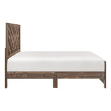 Corbin Brown Crossbuck 4pc Set (QB+NS+DR+MR) from Homelegance - Luna Furniture