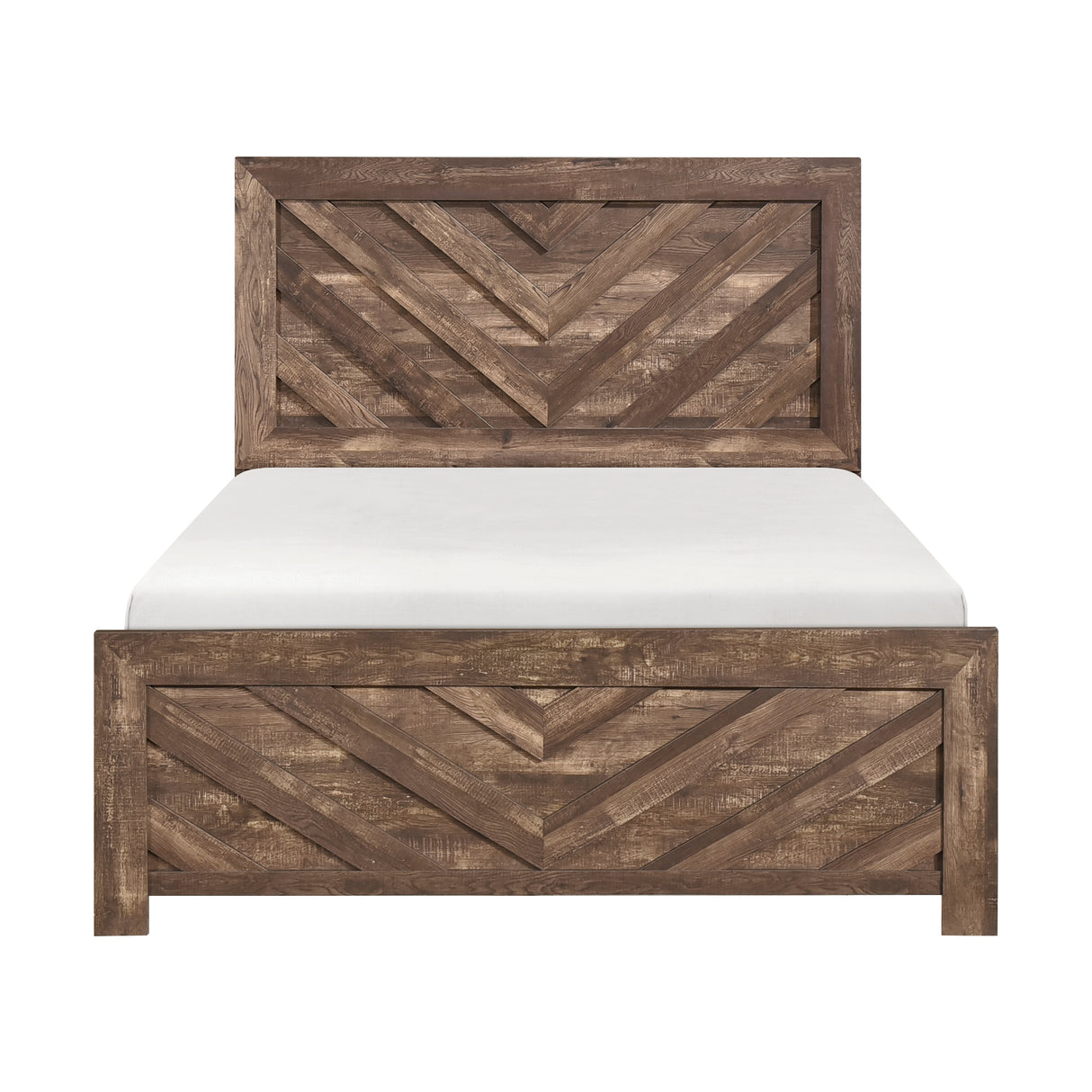 Corbin Brown Crossbuck Queen Panel Bed from Homelegance - Luna Furniture