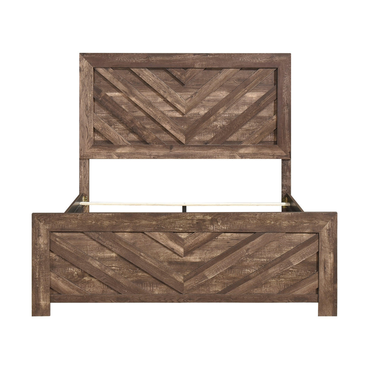 Corbin Brown Crossbuck Queen Panel Bed from Homelegance - Luna Furniture