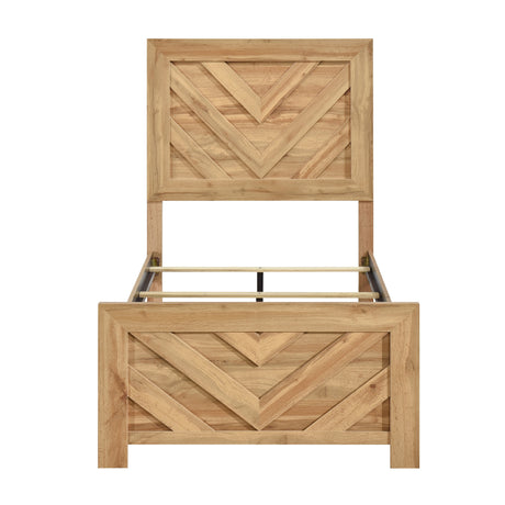 Corbin Natural Crossbuck Twin Bed from Homelegance - Luna Furniture