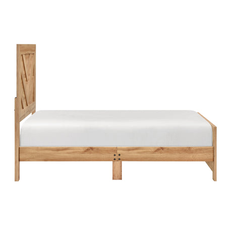 Corbin Natural Crossbuck Twin Bed from Homelegance - Luna Furniture