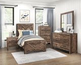 Corbin Brown Crossbuck Twin Panel Bed from Homelegance - Luna Furniture