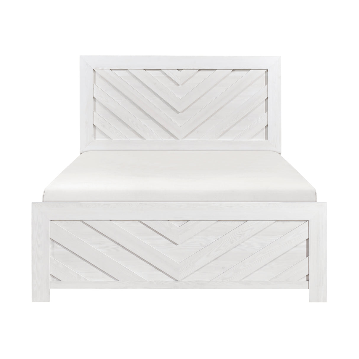 Corbin White Crossbuck 4pc Set (QB+NS+DR+MR) from Homelegance - Luna Furniture