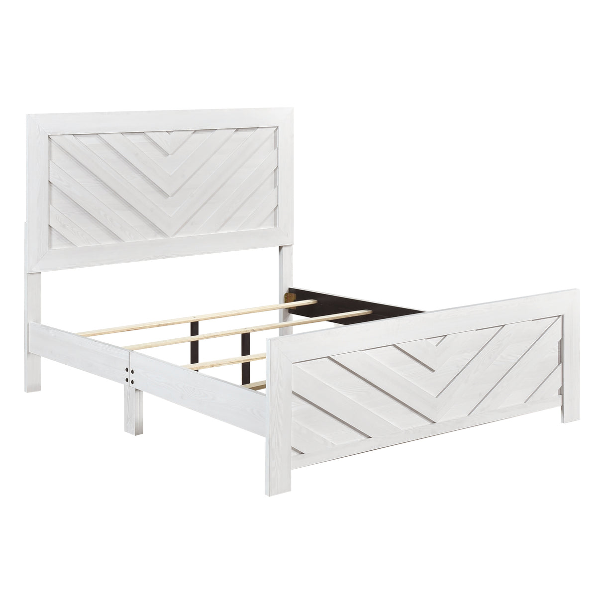 Corbin White Crossbuck 4pc Set (QB+NS+DR+MR) from Homelegance - Luna Furniture